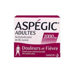 Aspegic 1000Mg Pdr Sol Buv Adb/20Sach