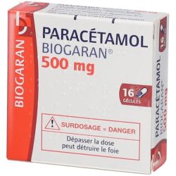 Paracetamol Biogaran 500Mg G L B/16