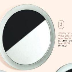 Cartel - Miroir mural ventouses - diamètre 12 cm