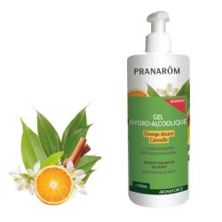 Pranarom - Aromaforce Gel Hydroalcoolique Orange /Cannelle 500ml