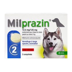 Milprazin - Chien 5Kg - 2 Cpr