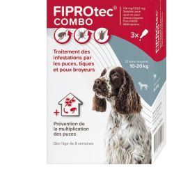 Beaphar - Fiprotec Combo Chien Moyen 3 Pi