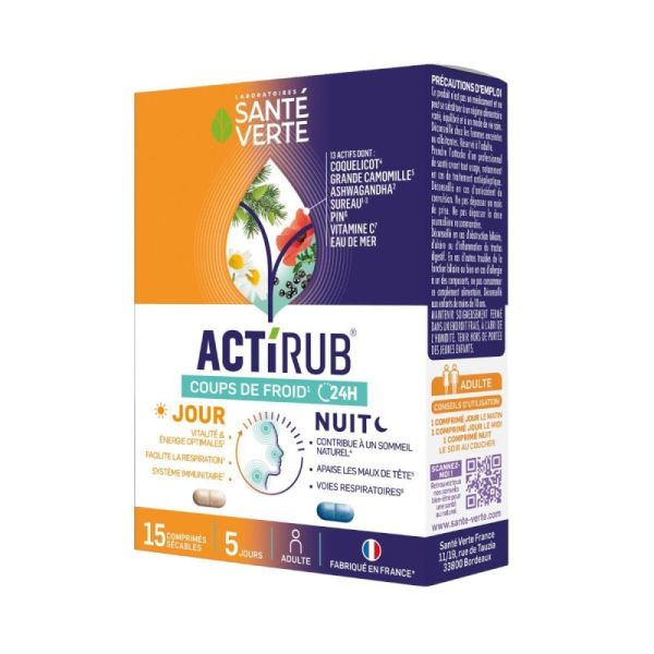 Sante Verte - Actirub Jour Nuit 15Cp