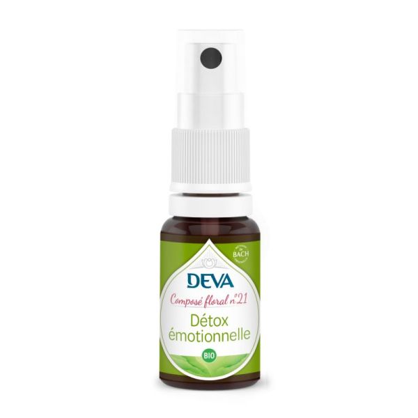 Deva - Elixir floral mélange C21 Détox émotionnelle - Spray 15ML