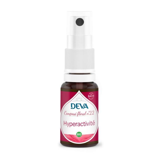 Deva - Elixir floral mélange C22 - Hyperactivité - spray 15ml