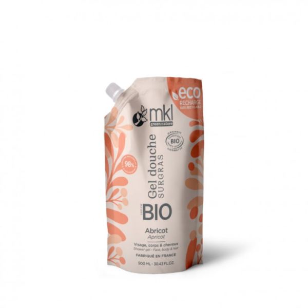 Mkl Gel Douche Bio Abricot Recharge 900Ml