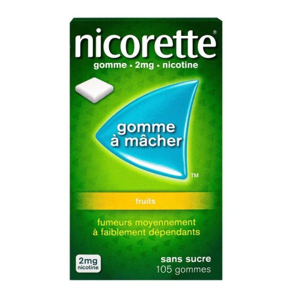 Nicorette - 2Mg Gomme Fruit - Boite 105
