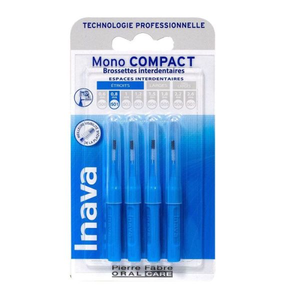 Inava - Mono Comp Brossett Bleu Blister/4