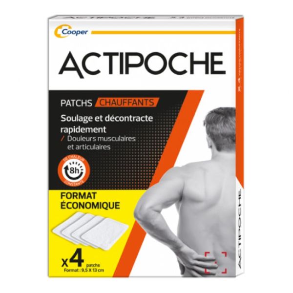 Actipoche - Bte4 Patchs Chauffants 9.5X13