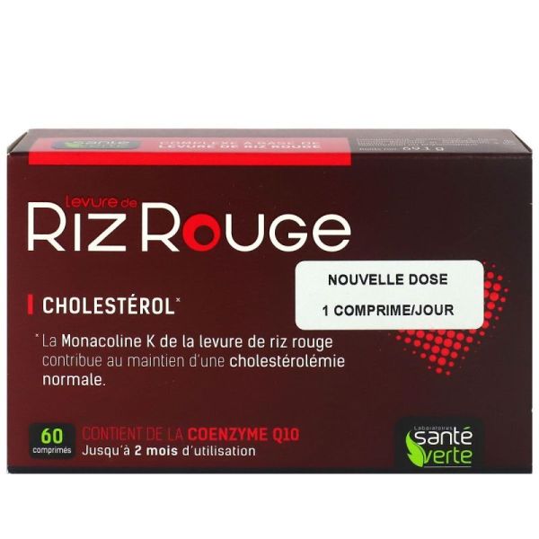 Sante Verte - Levure Riz Rouge - 60 Cp