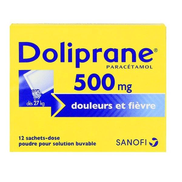 Doliprane 500Mg Pdr Sol Buv Ad B/12Sach