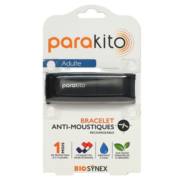 Parakito Bracelet Anti-Moustique Adulte Noir