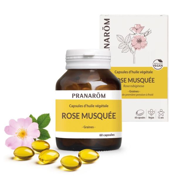 Pranarom - Huile Végétale de Rose musquée - 60 capsules