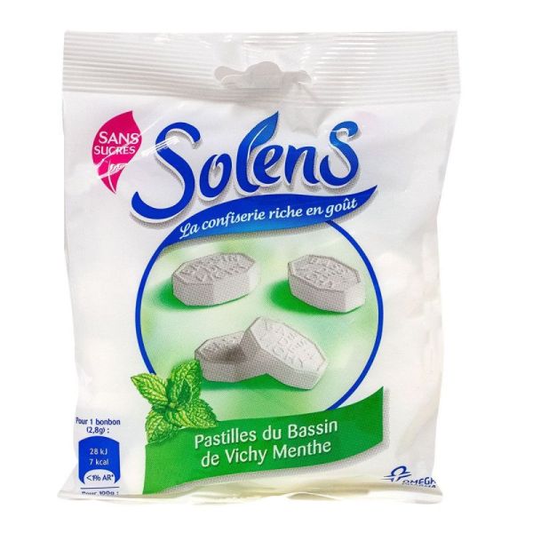 Solens - Pastille Vichy Menthe Sans Sucre - 100 gr