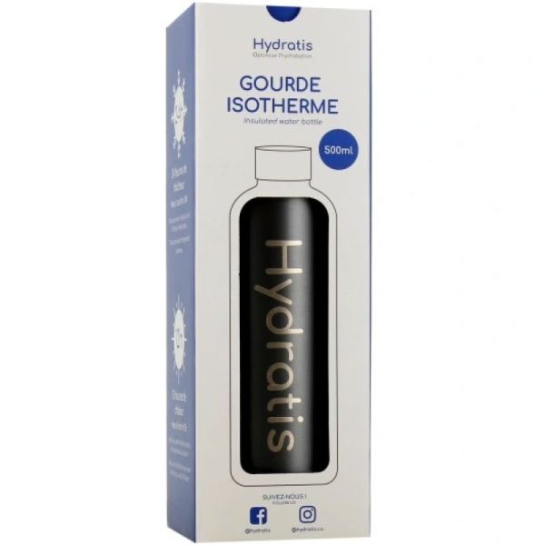 Hydratis Gourde Inox Noire Metalliq 500Ml