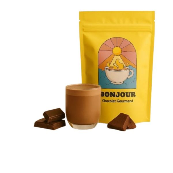 bonjour - saveur chocolat gourmand - sachet 15 portions 90gr