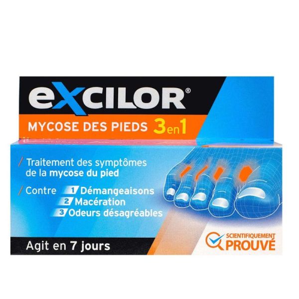 Excilor Mycose Pied 3En1